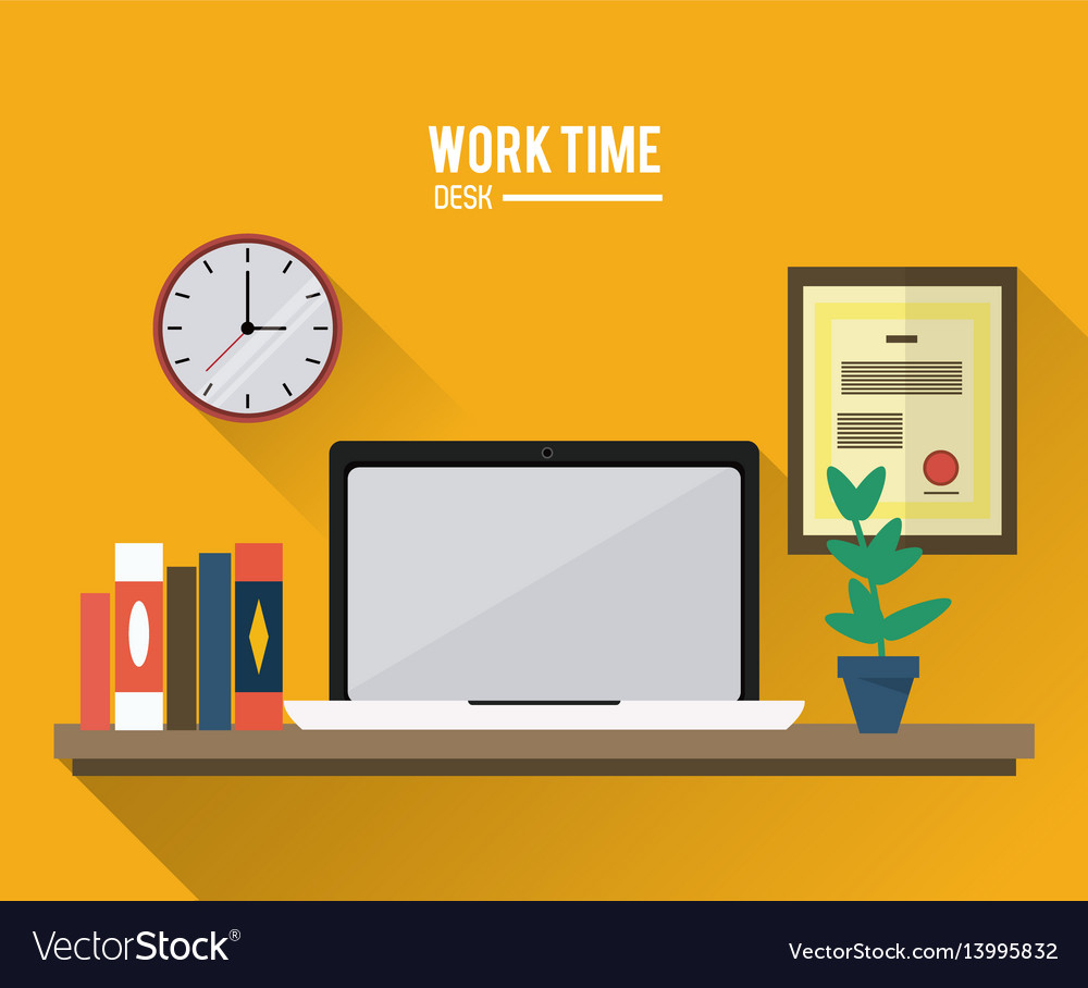 Work time design office icon colorful