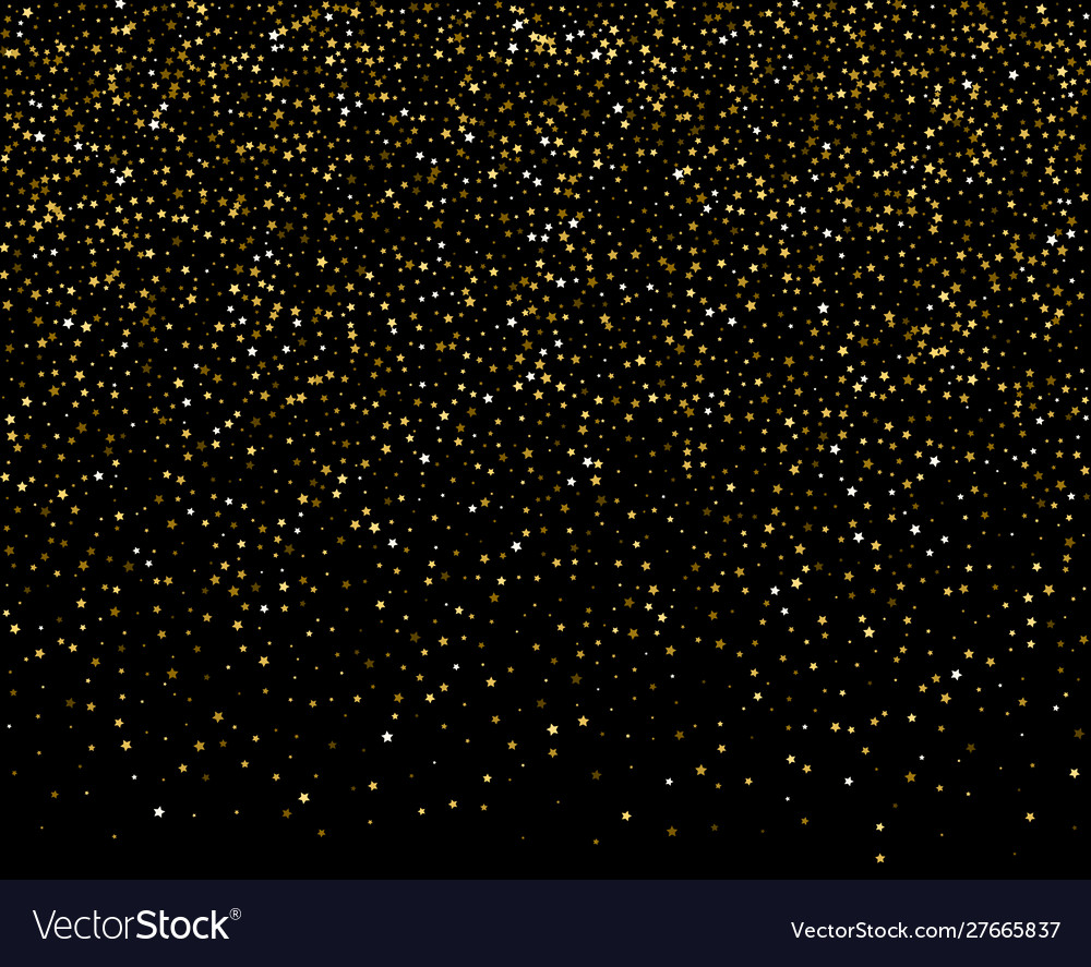 Abstract pattern random falling gold stars