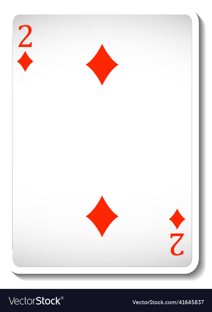 Ace of diamonds playing card isolated