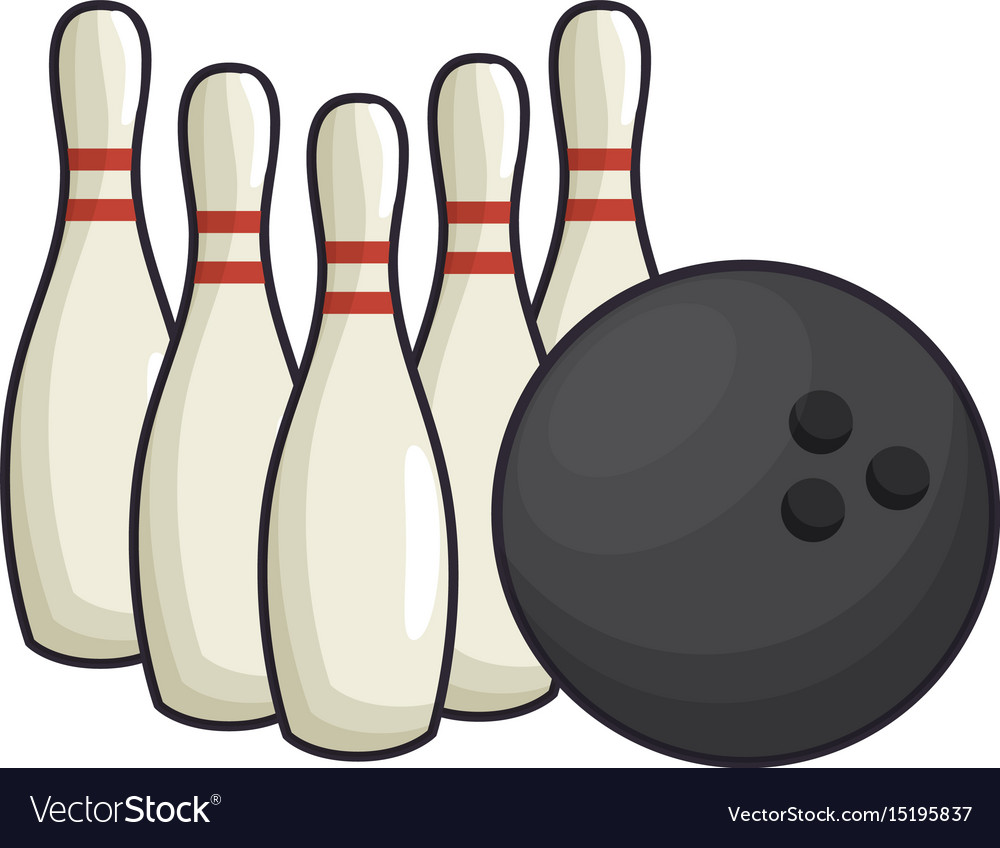 Bowling sport game Royalty Free Vector Image - VectorStock