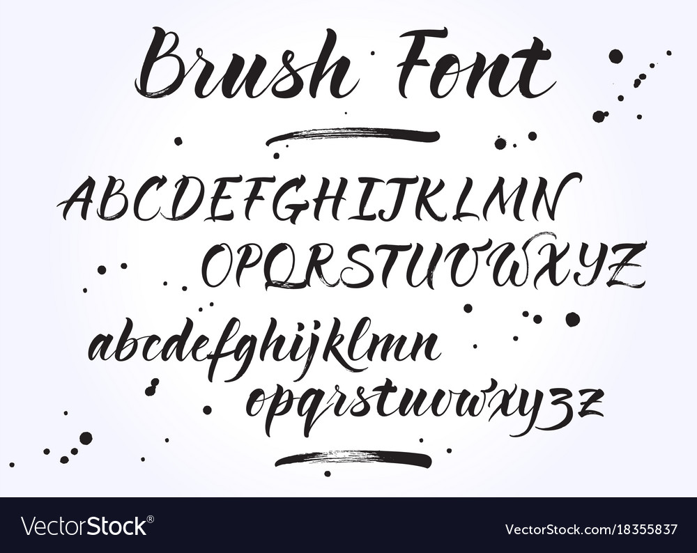 brush calligraphy alphabet