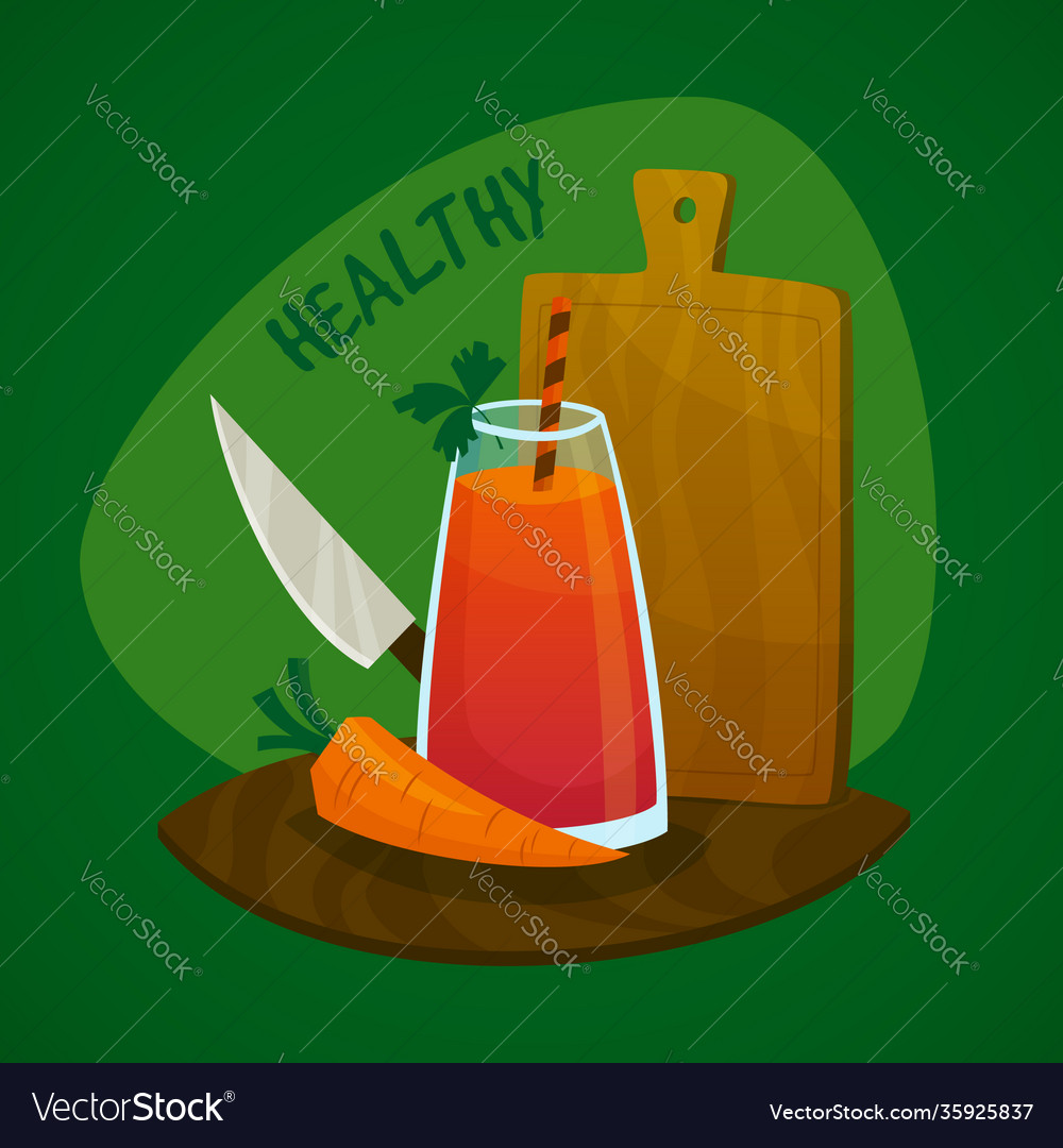 Carrot juice concept