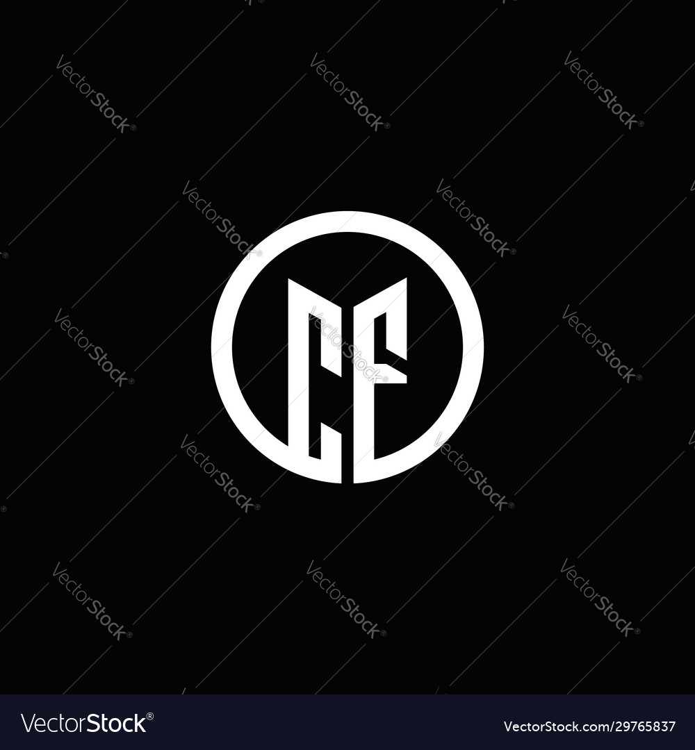 Cf monogram logo isolated with a rotating circle