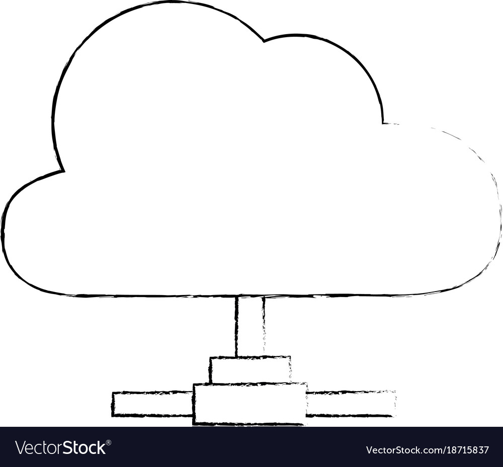 Cloud computing isolated icon