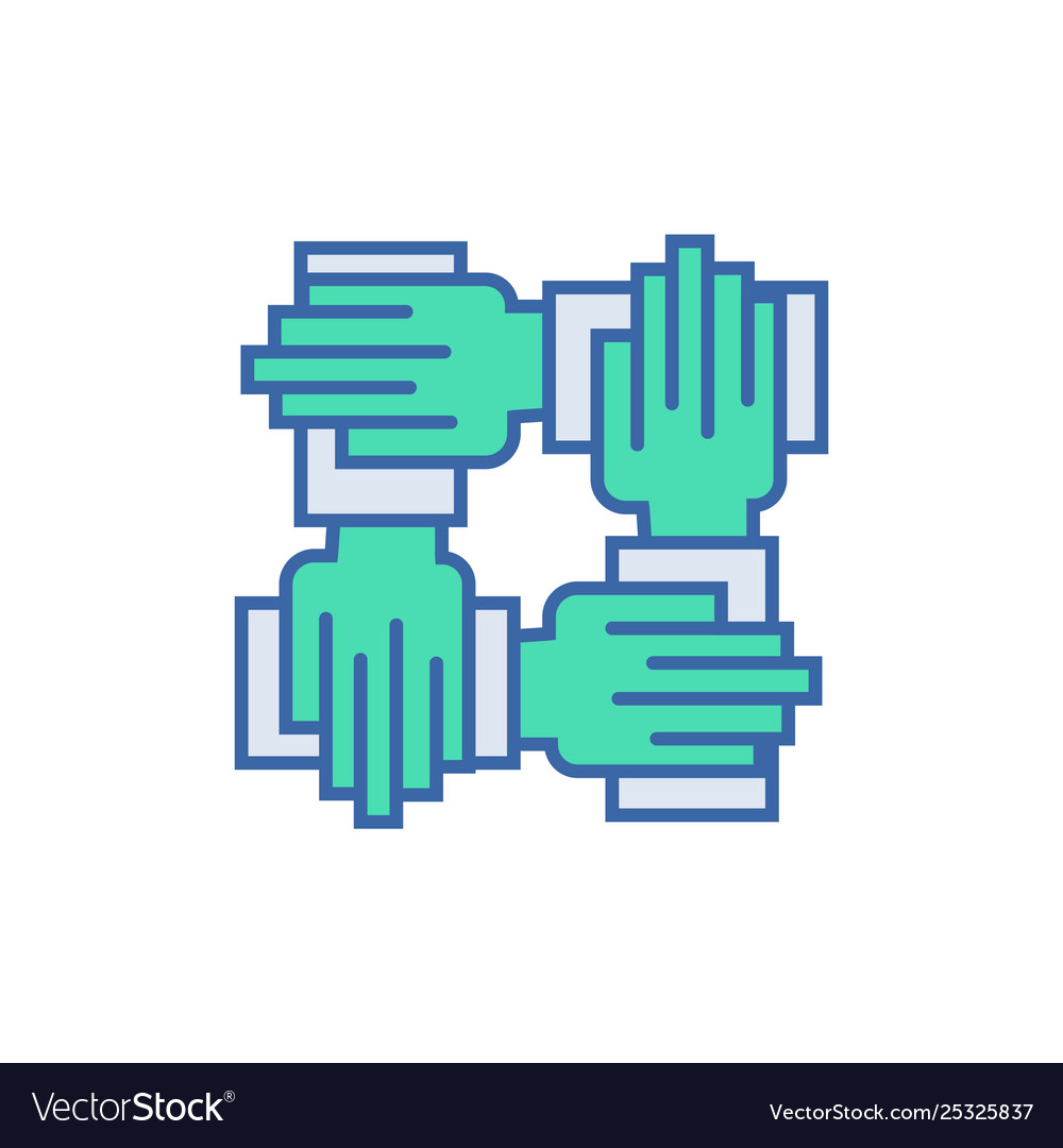 Cooperation icon scheme and diagram symbol flat