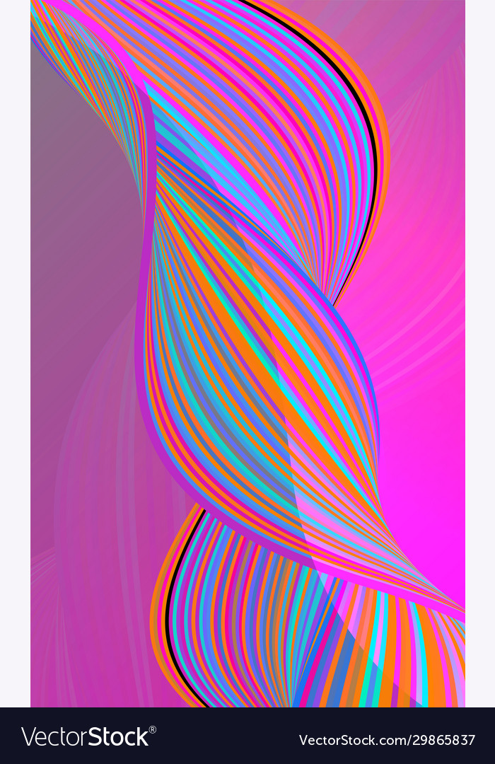 Dynamic color abstract wave background vector image Dynamic color abstract wave background