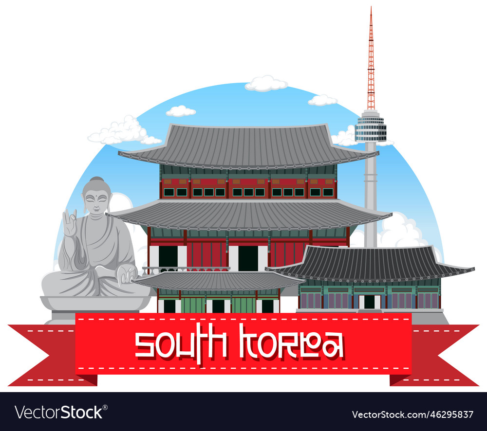Korean element nation tradition symbol vector image Korean element nation tradition symbol