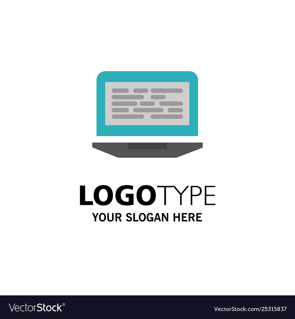 Laptop Codierung Code Bildschirm Computer Business Logo vector image Laptop Codierung Code Bildschirm Computer Business Logo