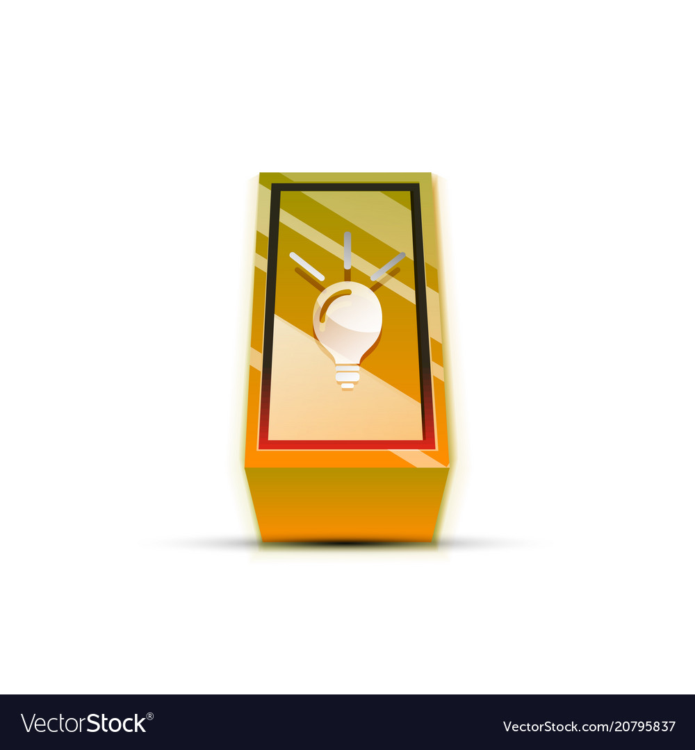 Light bulb new idea concept web button Vector Image Light bulb new idea concept web button