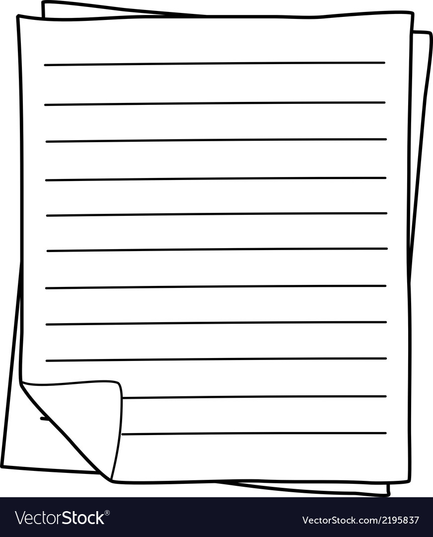 Notebook paper drawing Royalty Free Vector Image