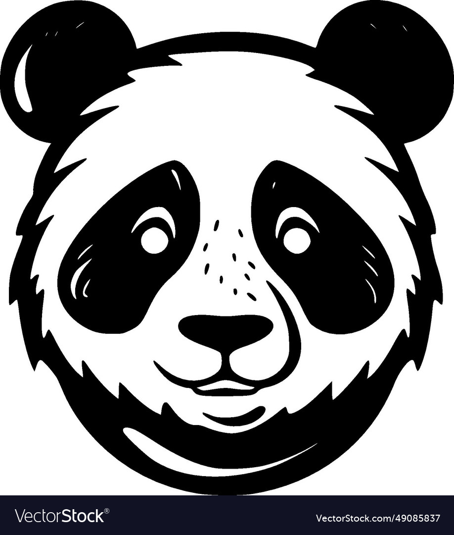 Panda - black and white isolated icon Royalty Free Vector