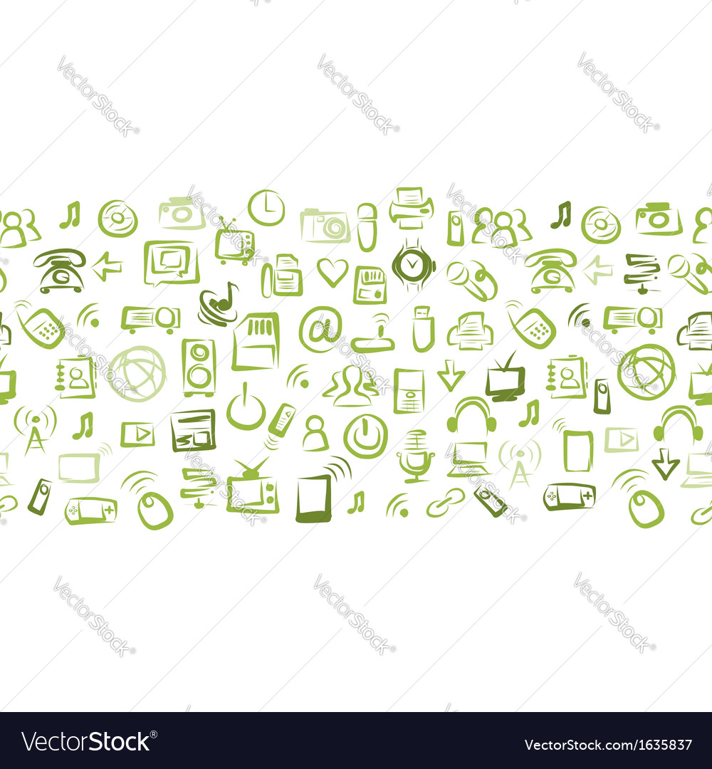 Seamless pattern with it devices for your design