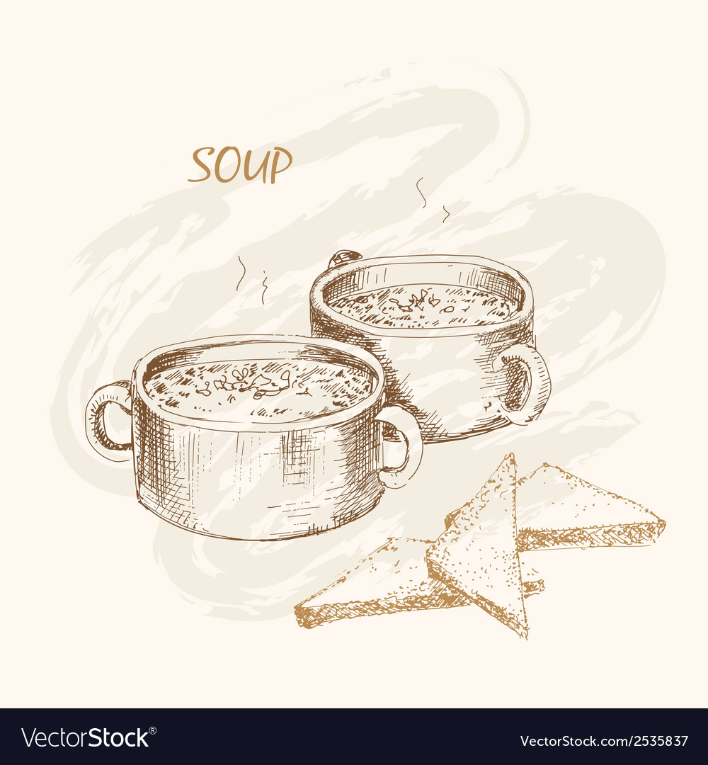 Soup And Bread Clip Art