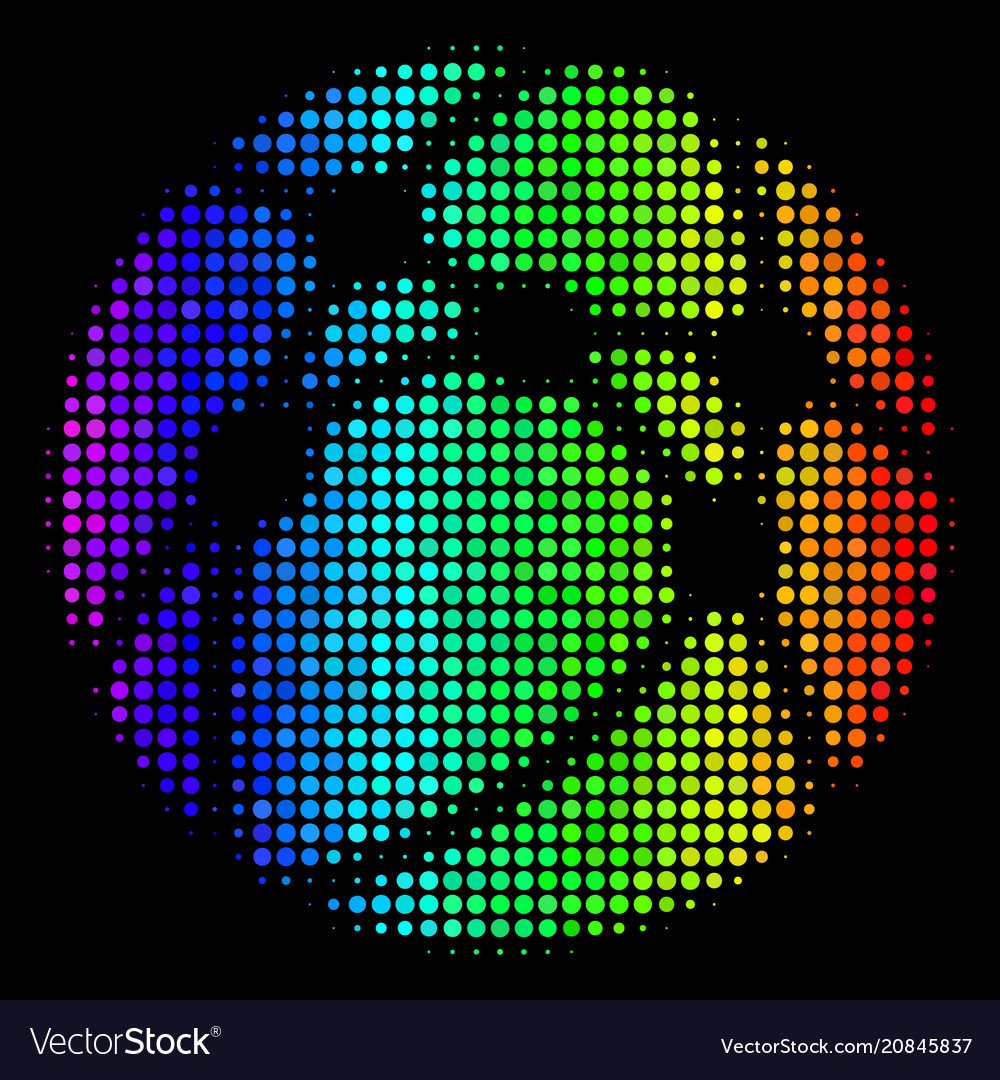 Spectral colored dot web browser icon