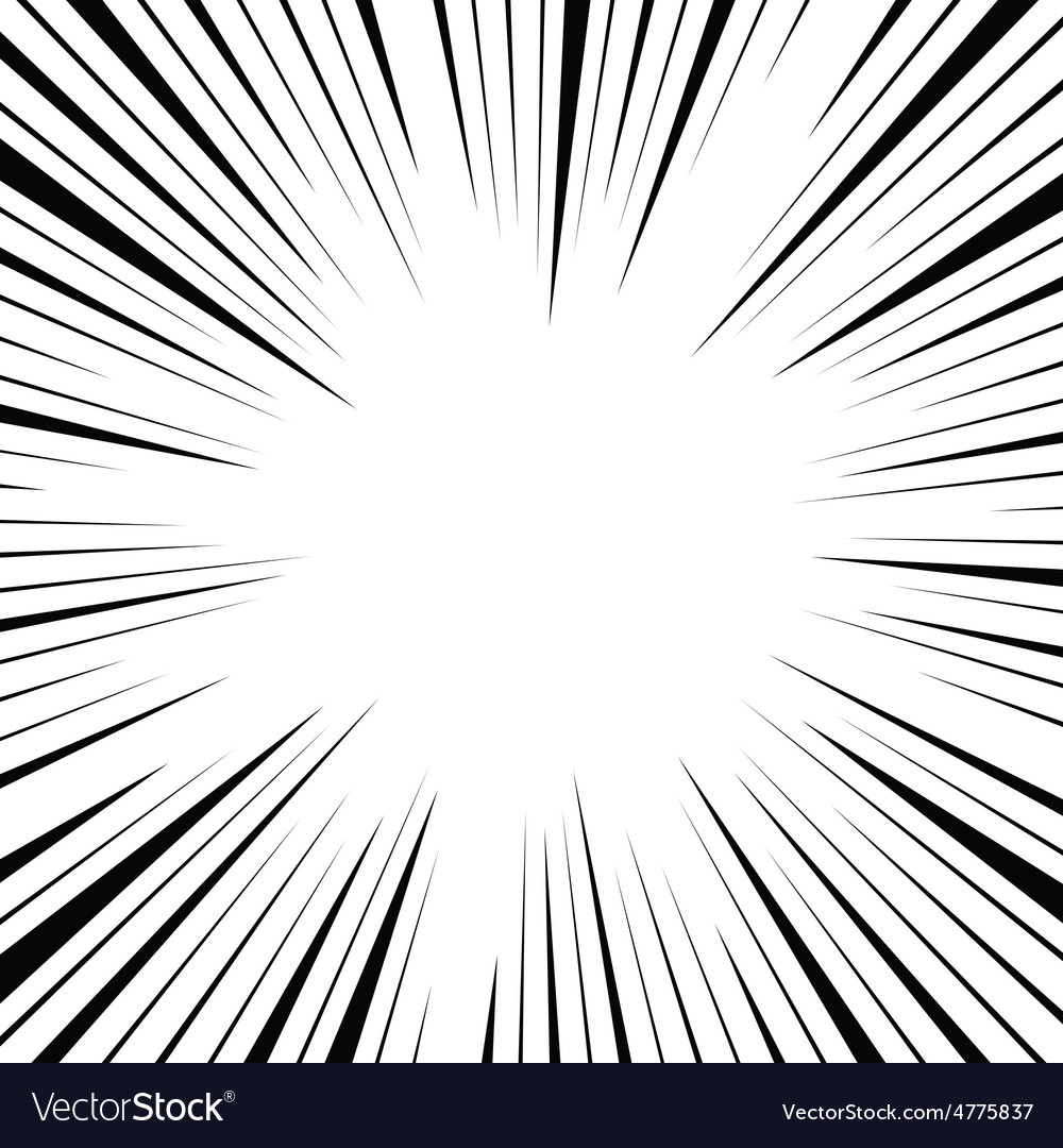 Speed lines from center sketch Royalty Free Vector Image