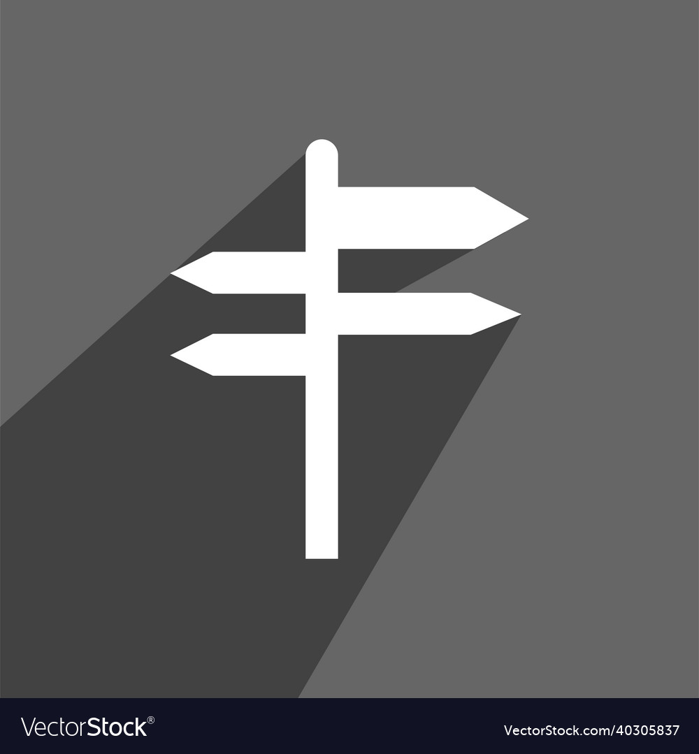 Street pointer icon way