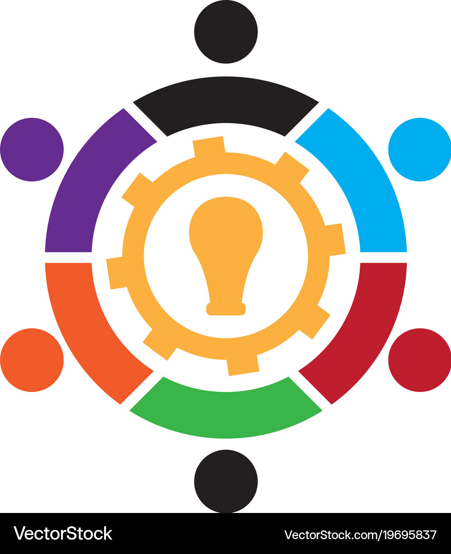 Teamwork concept icon Royalty Free Vector Image