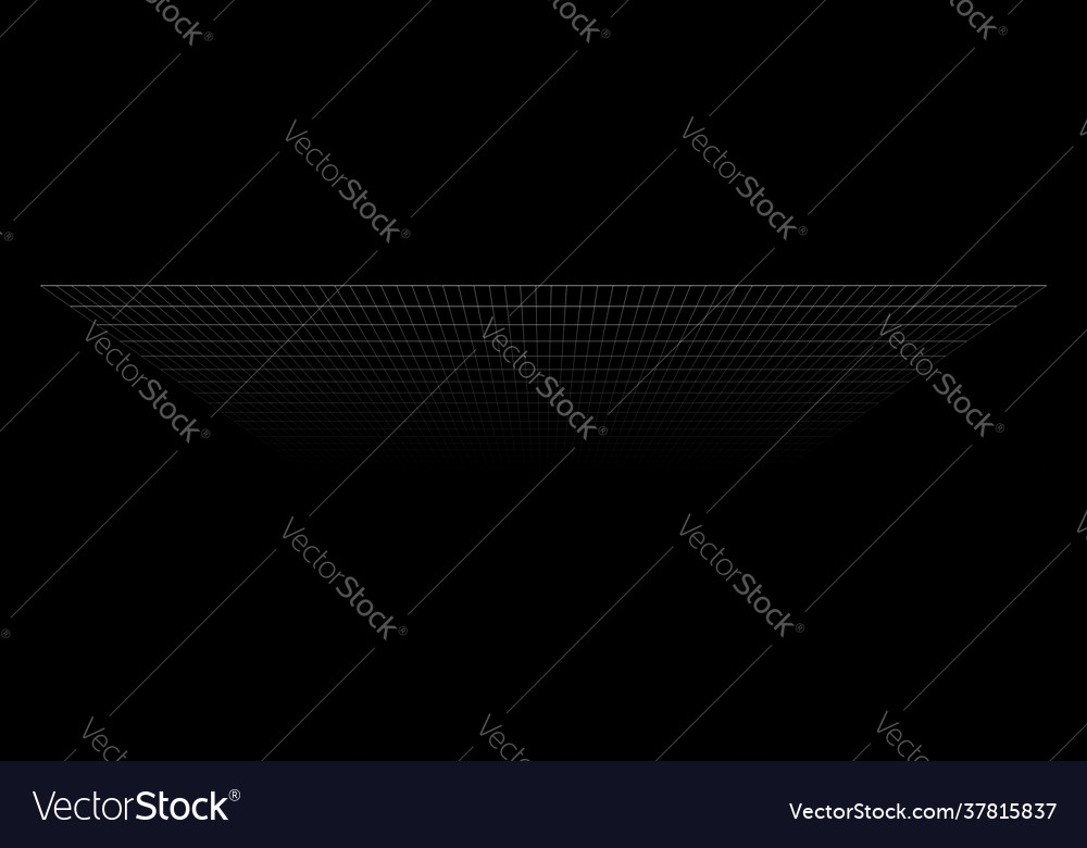 Tilted skew 3d grid mesh vector image Tilted skew 3d grid mesh