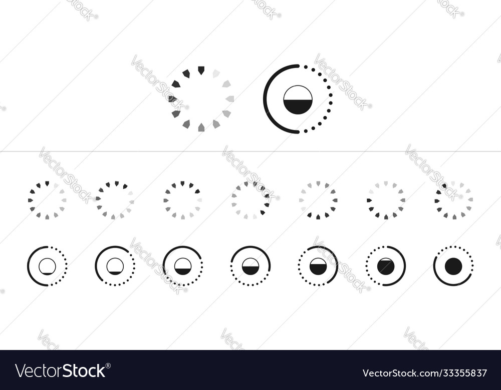 Web Fortschritt Rundlader-Schnittstelle warten Last-Symbol vector image Web Fortschritt Rundlader-Schnittstelle warten Last-Symbol