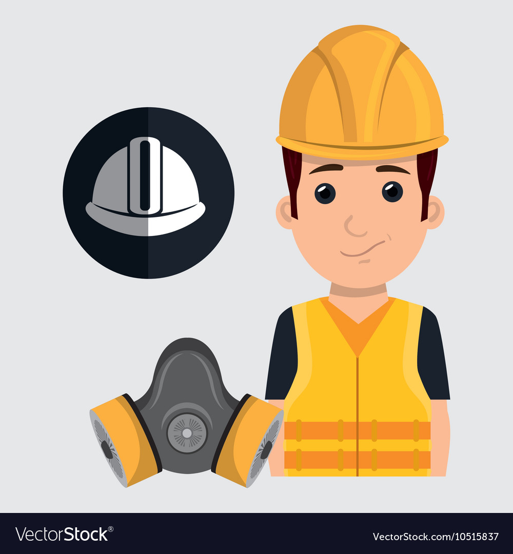 Worker helmet mask gas