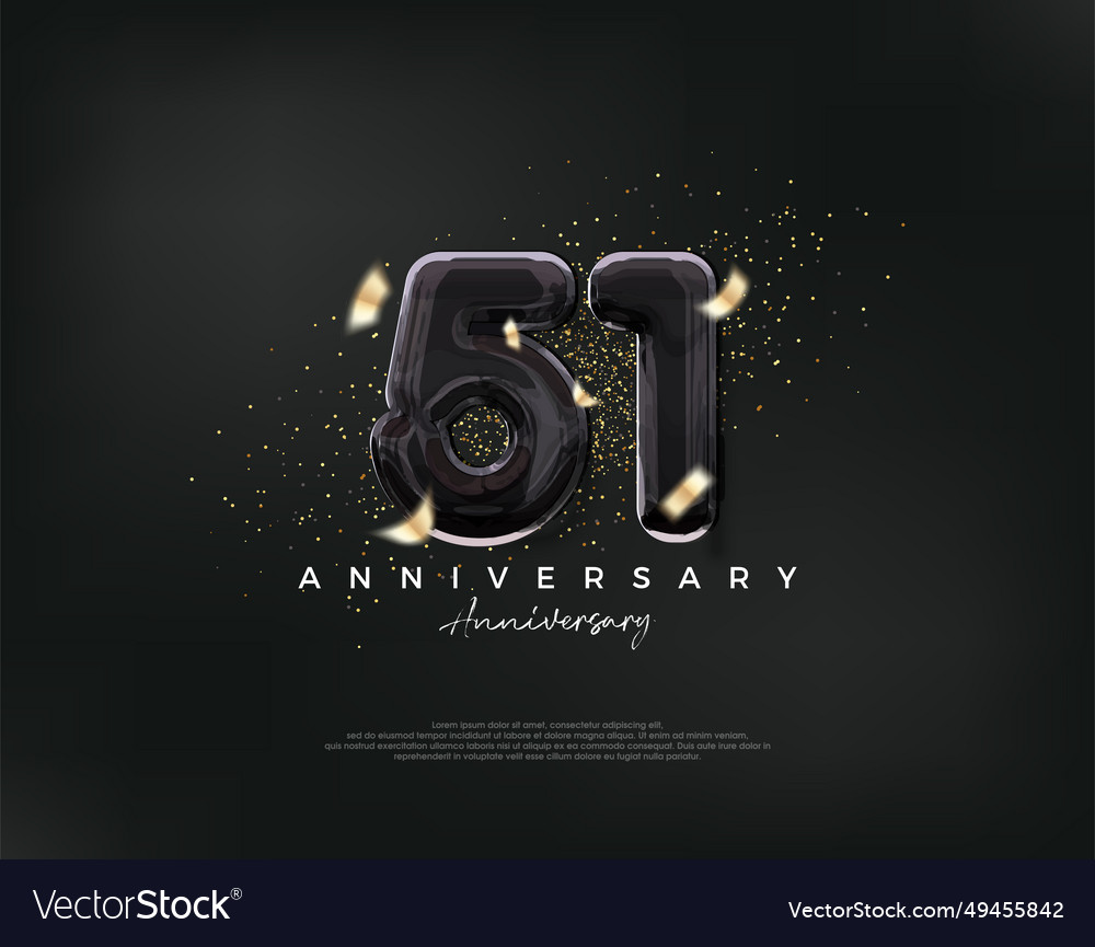 51st anniversary celebration design with luxury