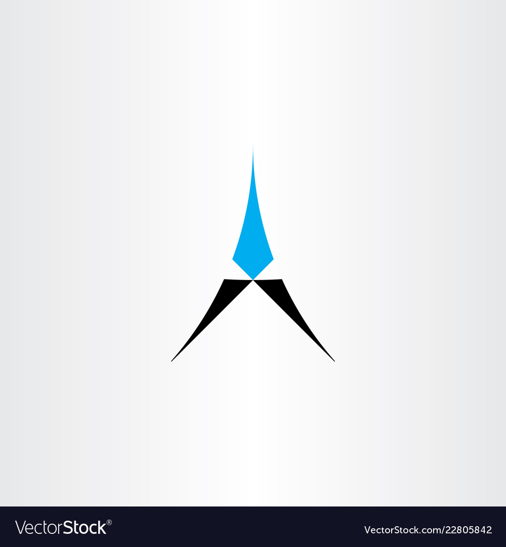 A letter logo cyan black icon symbol element