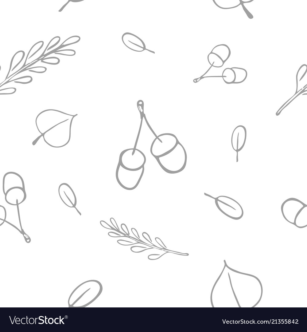 Autumn seamless pattern vector image Autumn seamless pattern