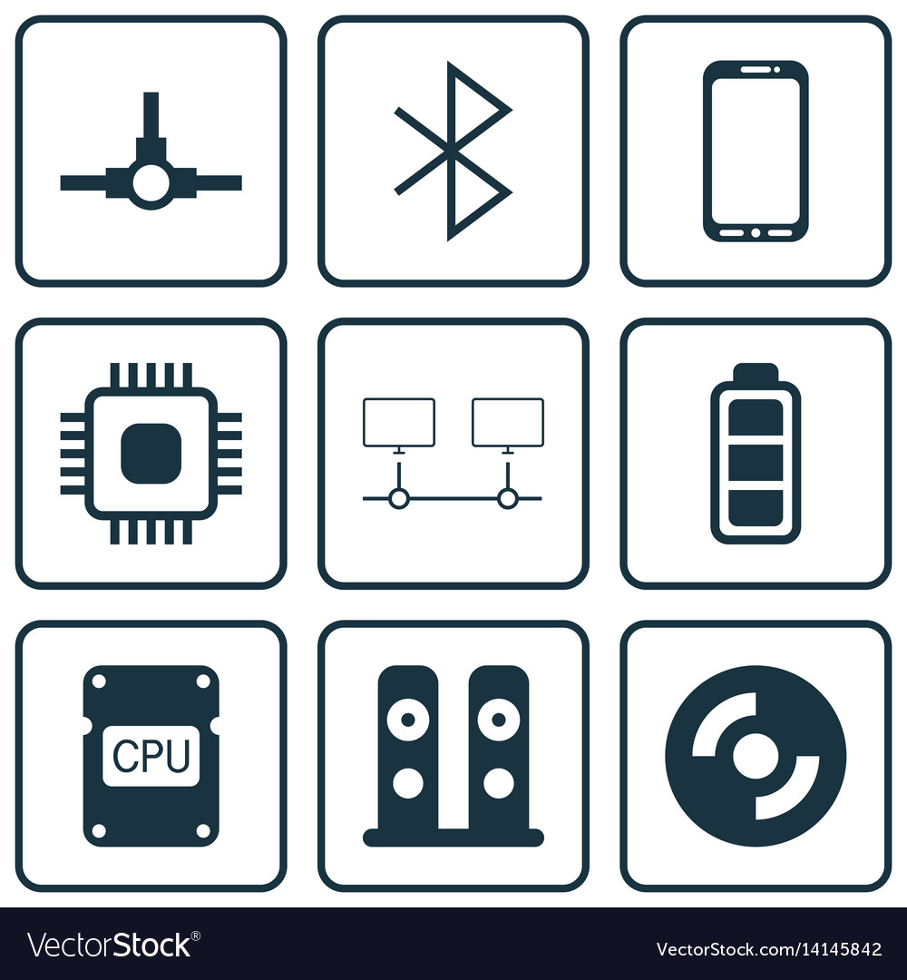 Computer Hardware Icons Set