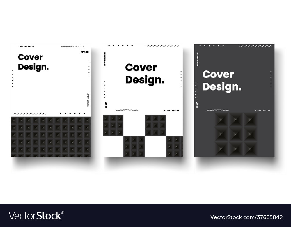 Cover design template set with abstract lines vector image Cover design template set with abstract lines