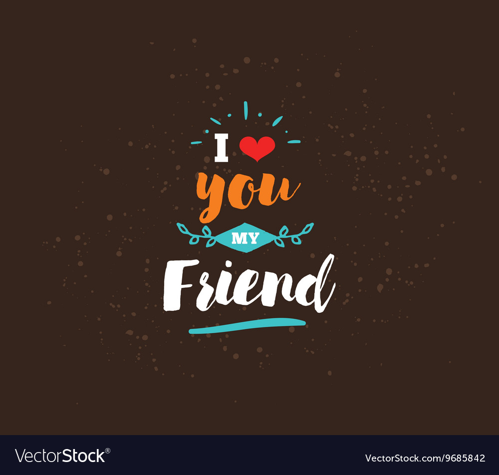 Happy friendship day typographic design