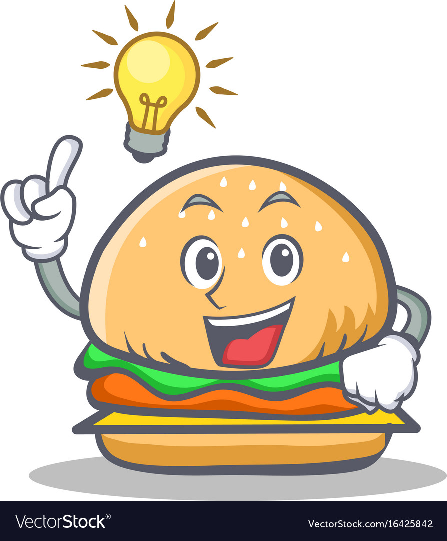 Have an idea burger character fast food