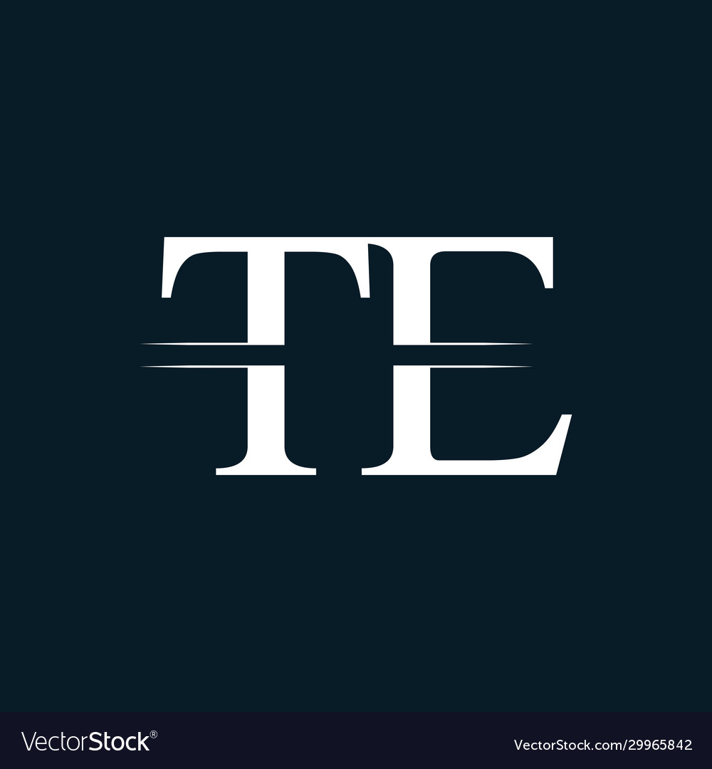 Initial letter te logo design template linked