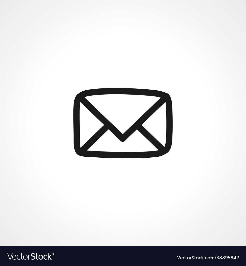 Mail simple isolated web envelope icon