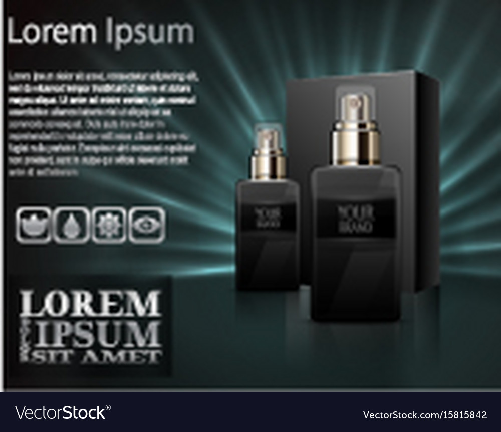Mens Perfume With Package Box Royalty Free Vector Image