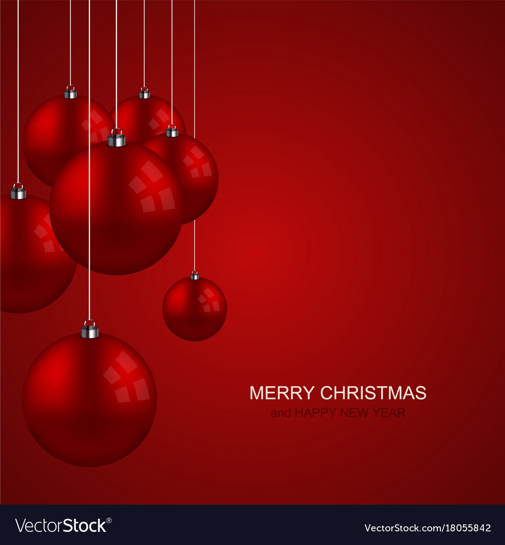 Modern christmas balls creative background