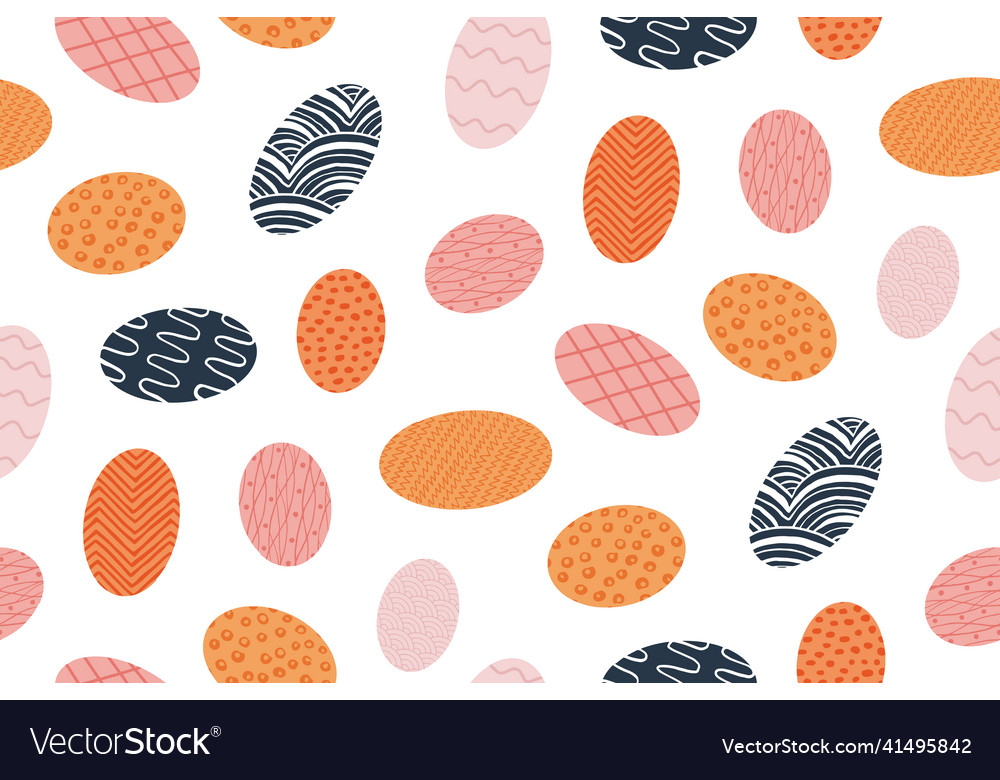 Seamless pattern with colorful easter eggs