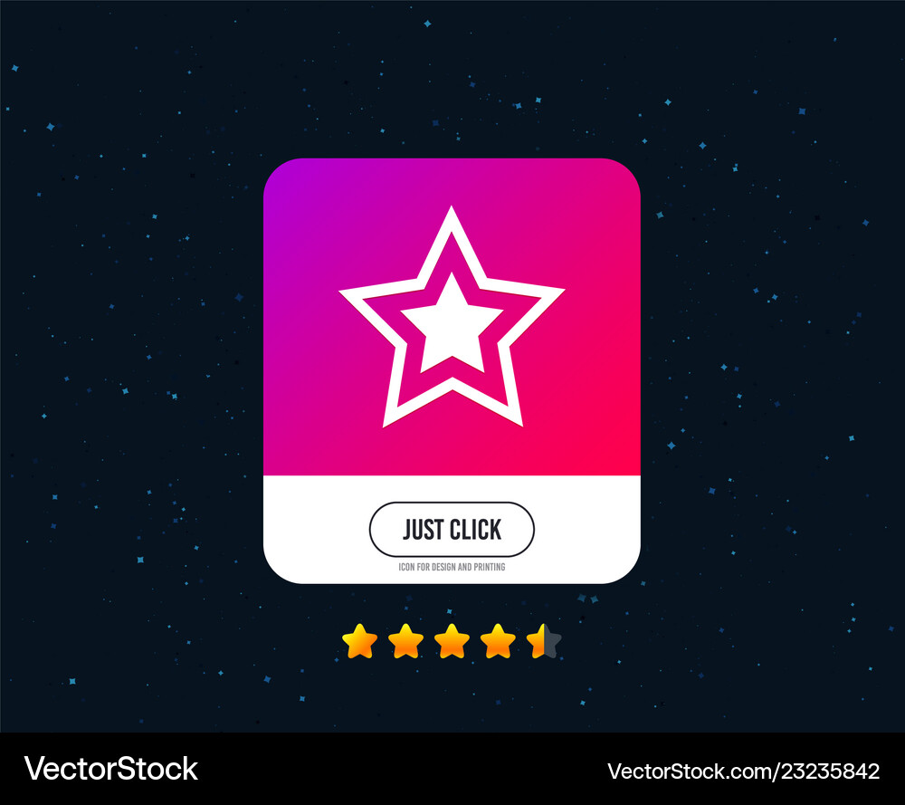 Star sign icon favorite button navigation Vector Image