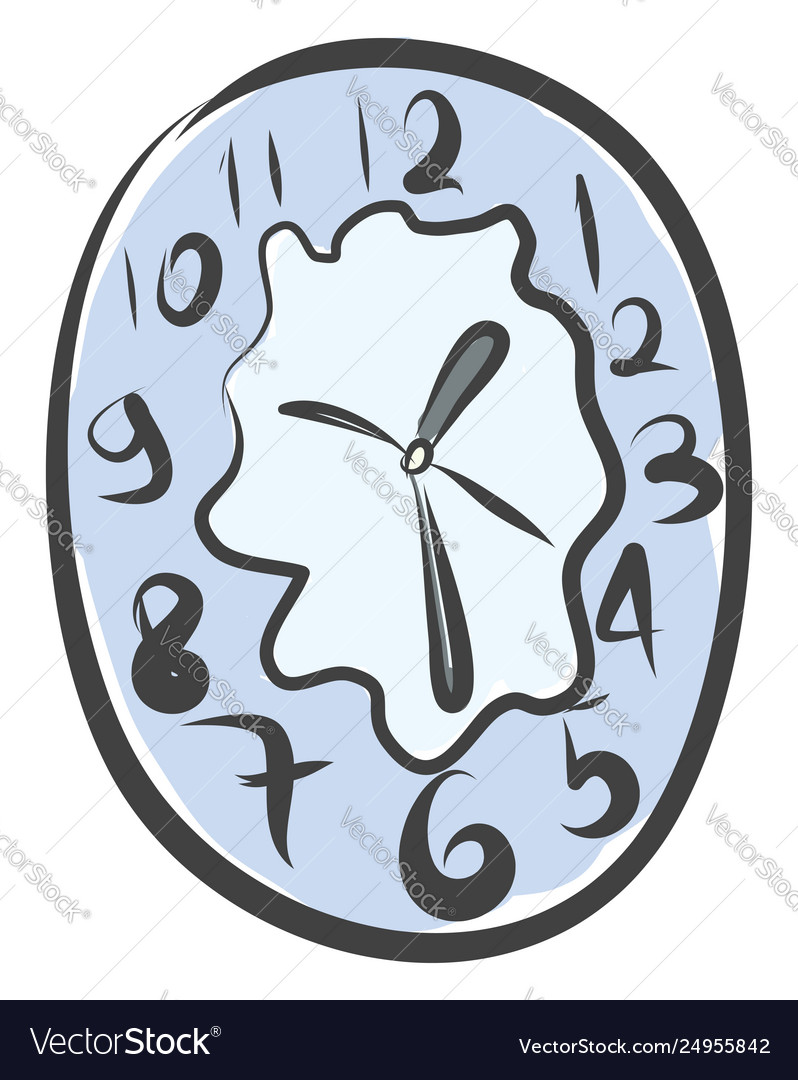 Time displayed 8 oclock in a wall clock or color