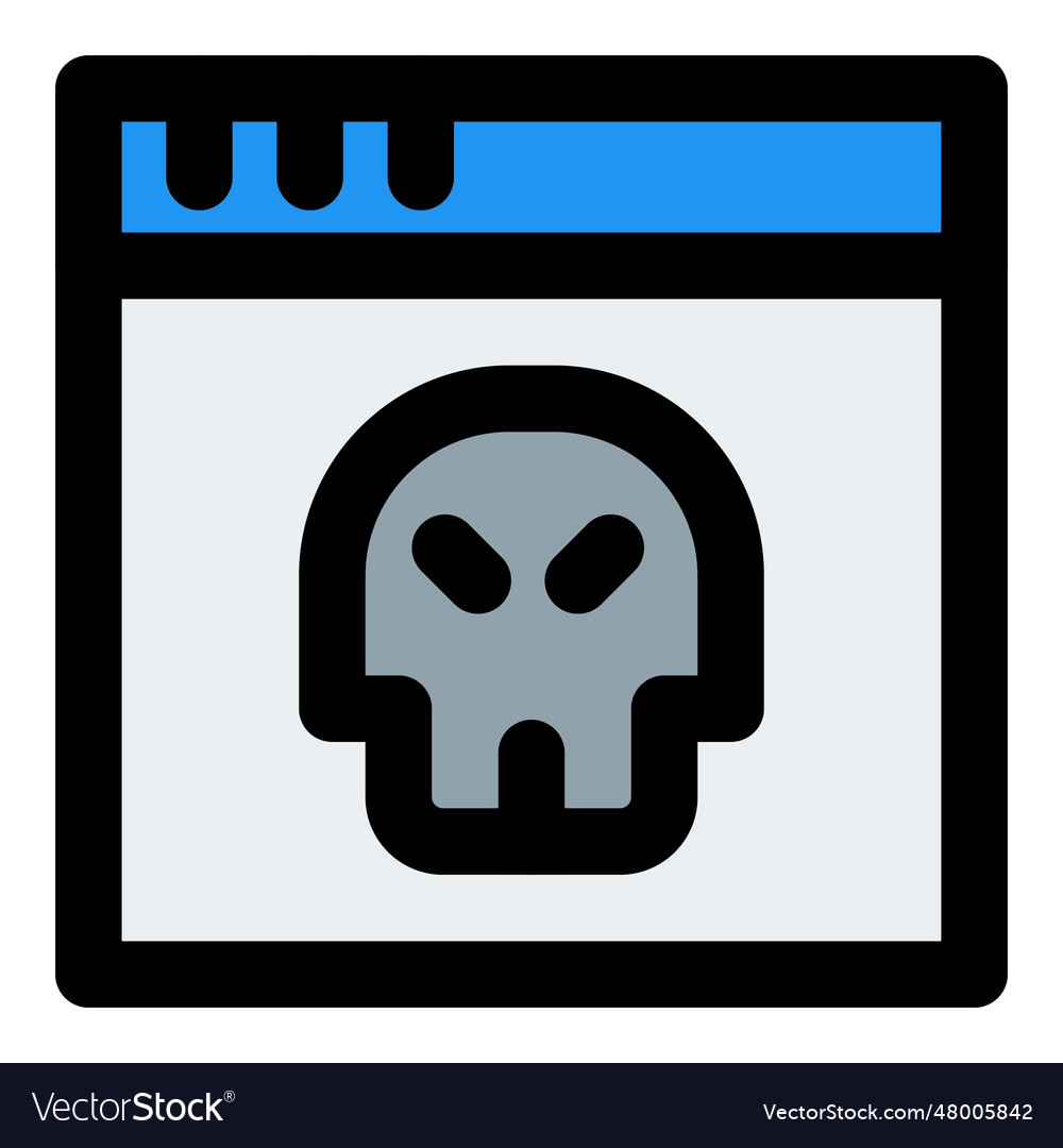 Web browser window erupted by malware