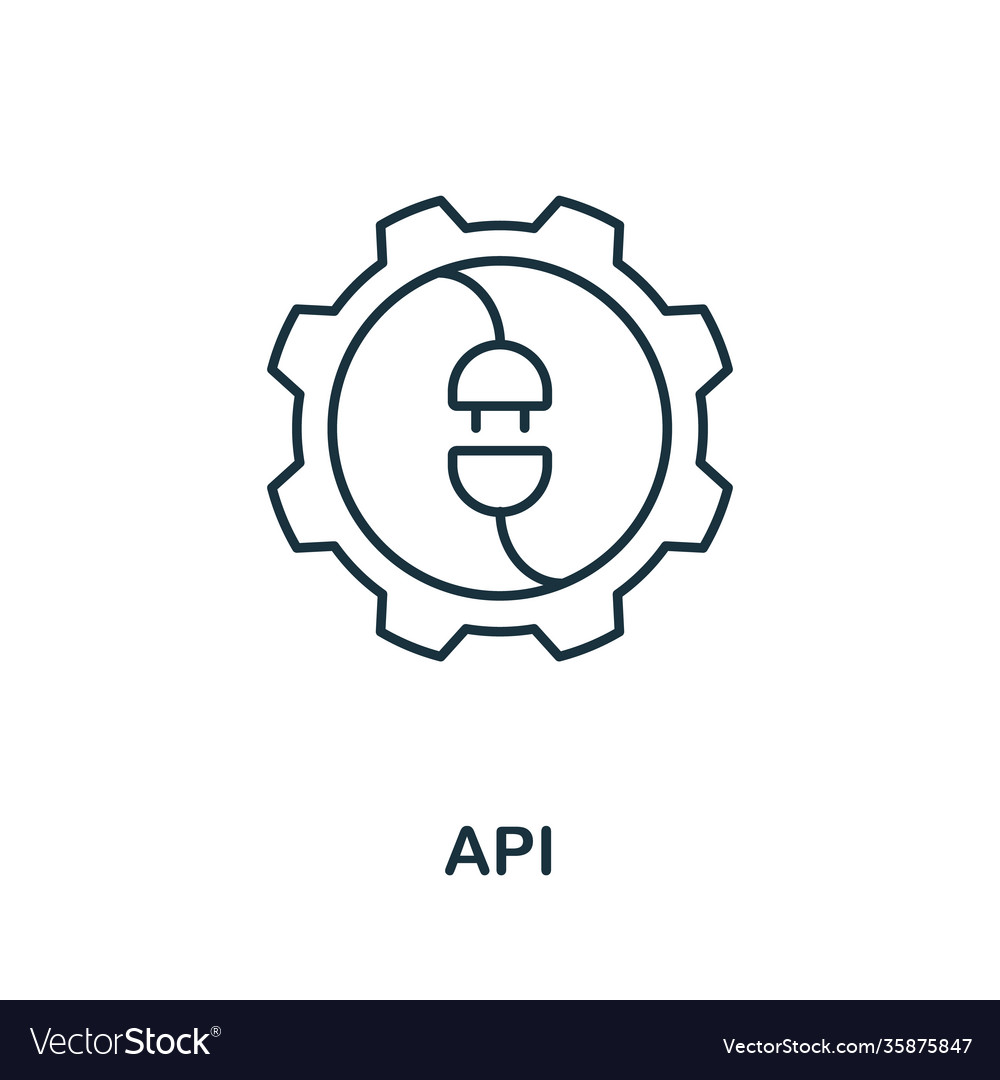 Api icon creative simple symbol from fintech vector image
