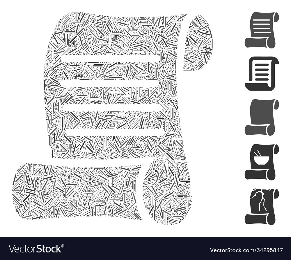 Dash mosaic script roll icon
