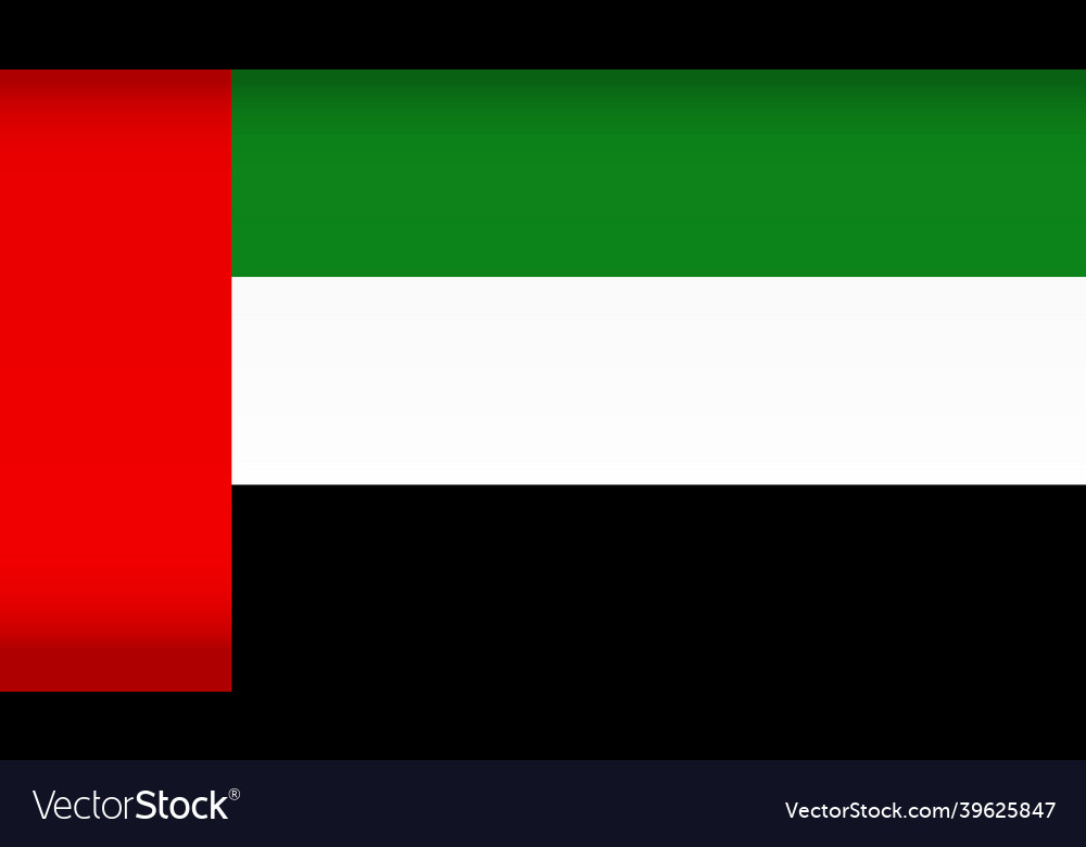 Flag of uae color symbol isolated