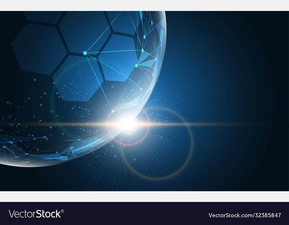 Global network connection world map abstract vector image Global network connection world map abstract