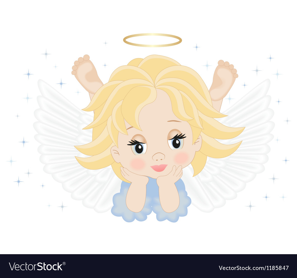 Little angel Royalty Free Vector Image - VectorStock