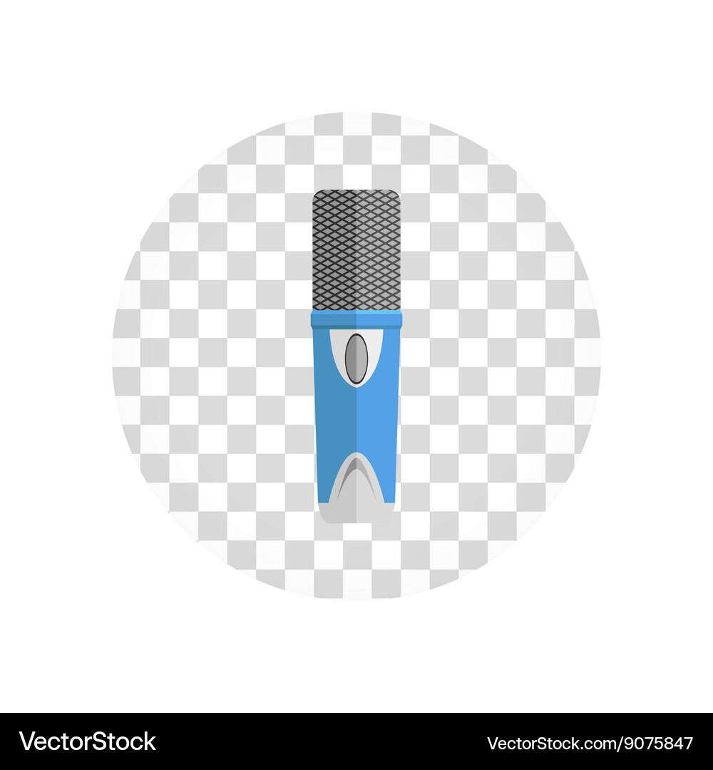 Microphone design flat isolated Royalty Free Vector Image