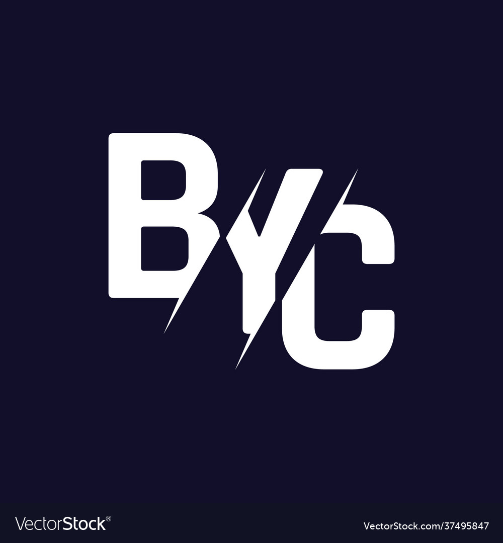 Monogram letters initial logo design byc