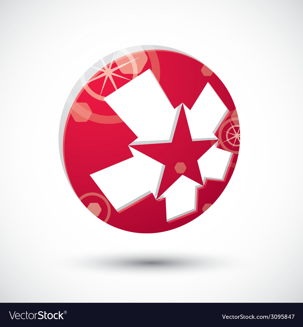 Pentagonal star created with five arrows abstract