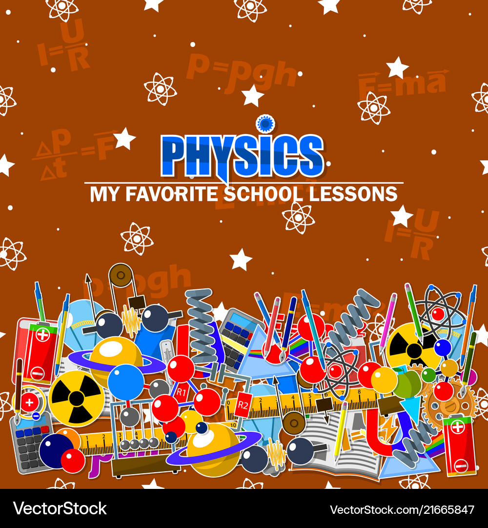 Physics School Concept Royalty Free Vector Image