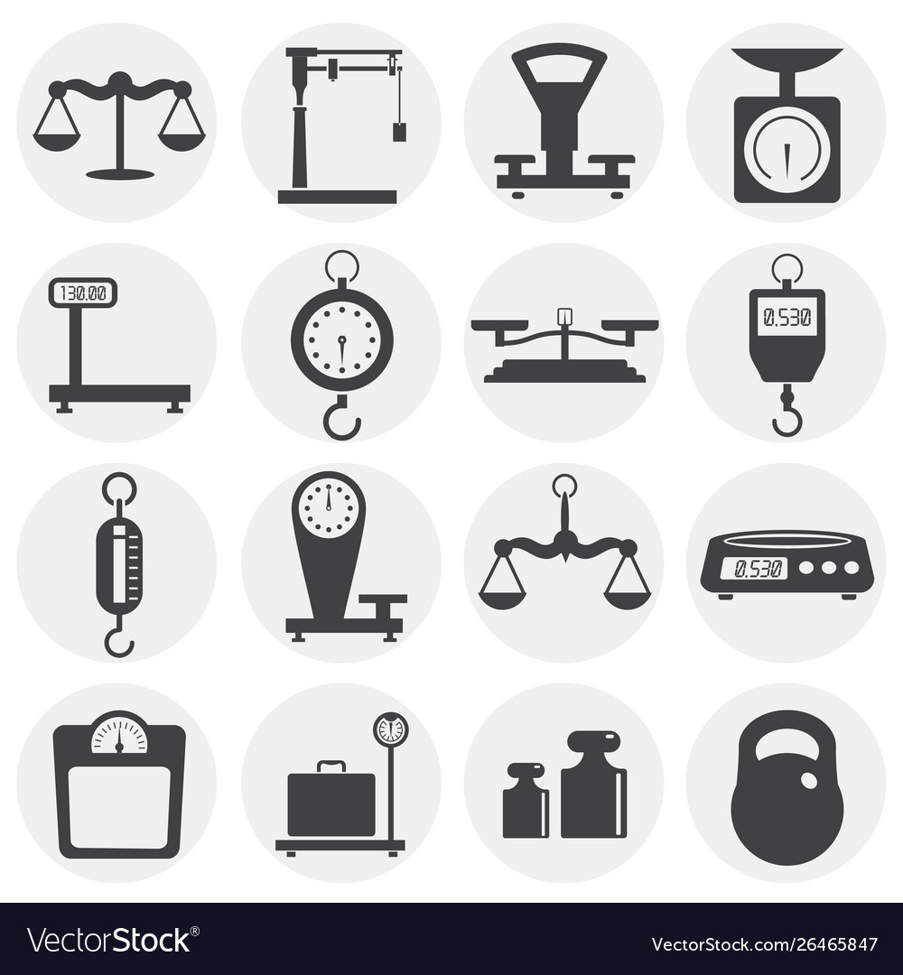 Scale related icons set on background for graphic vector image Scale related icons set on background for graphic