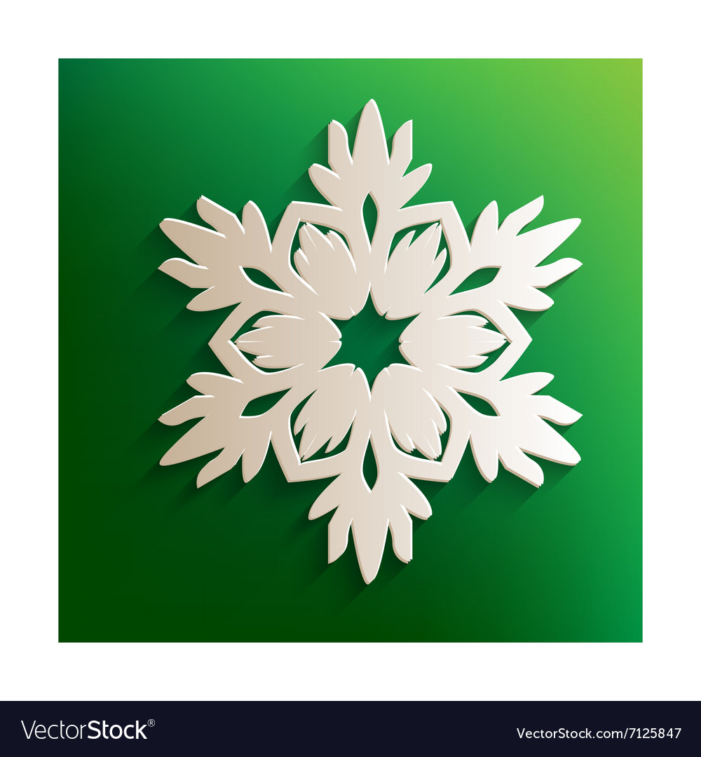 Snowflake sign with paper effect